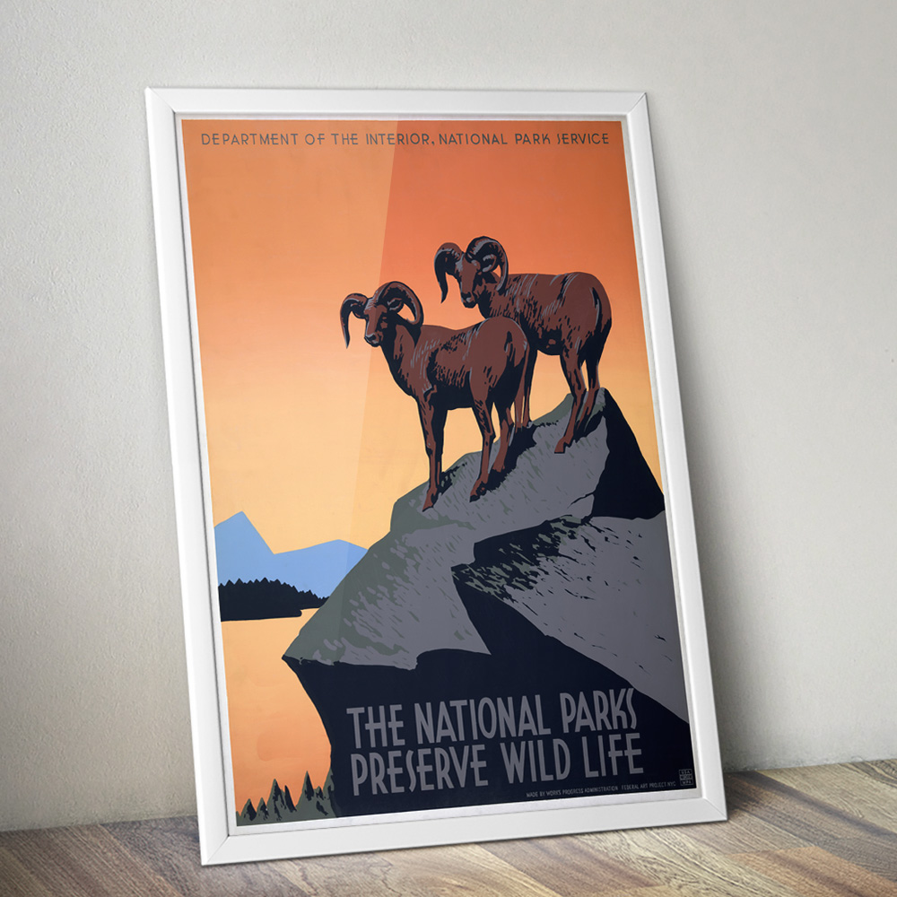 Alternative view of THE NATIONAL PARKS VINTAGE TRAVEL ADVERT POSTER
