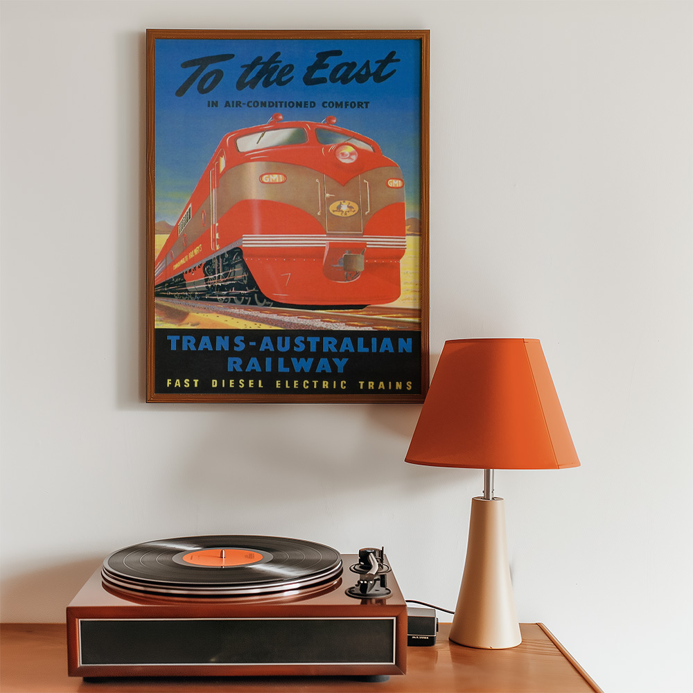 TRANS AUSTRALIAN RAILWAY II VINTAGE TRAVEL ADVERT POSTER