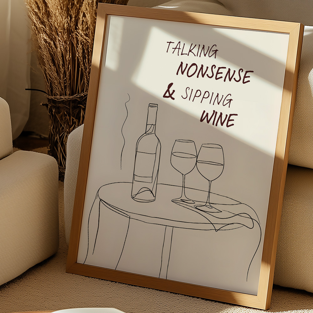 TALKING NONSENSE SIPPING WINE BAR AND DRINKS POSTER