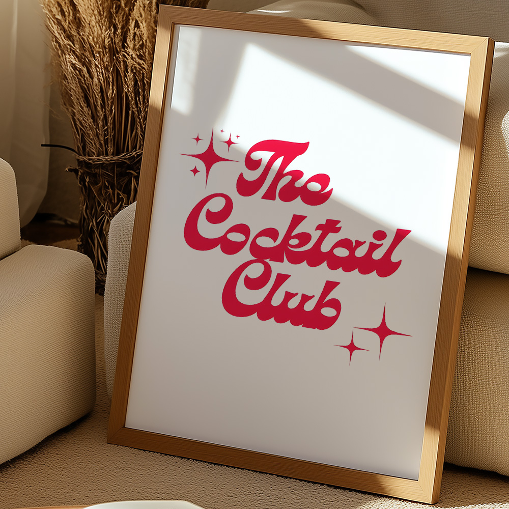 THE COCKTAIL CLUB BAR AND DRINKS POSTER