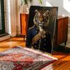 TIGER V ANIMAL ARISTOCRACY BAROQUE STYLE POSTER