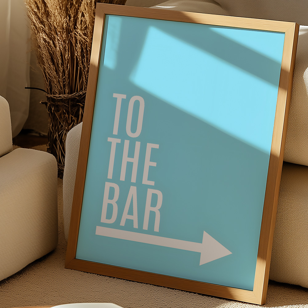 TO THE BAR BAR AND DRINKS POSTER