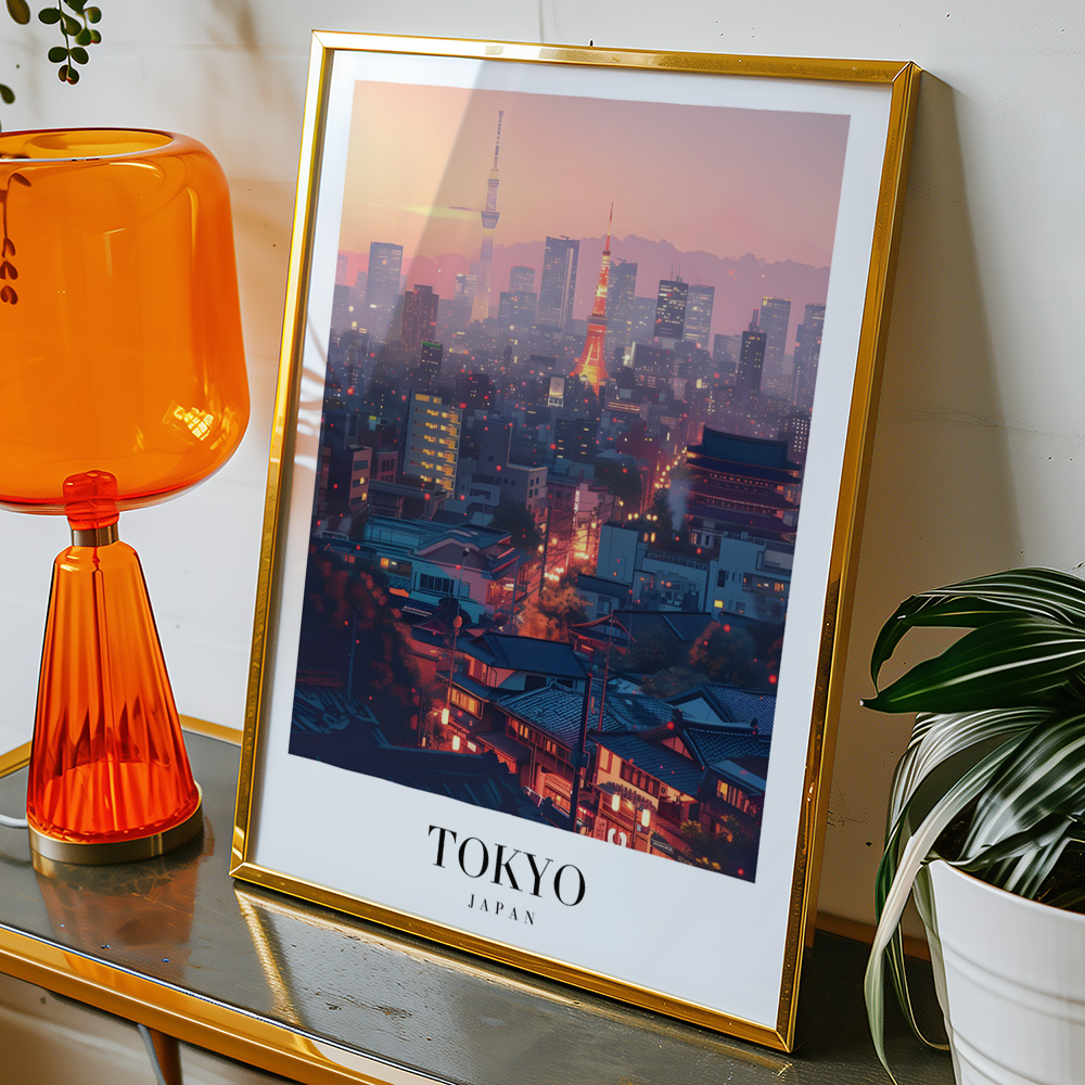 Alternative view of TOKYO VINTAGE TRAVEL POSTER