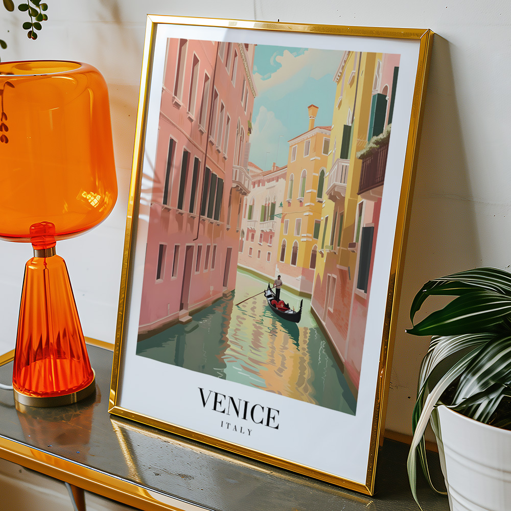 Alternative view of VENICE VINTAGE TRAVEL POSTER
