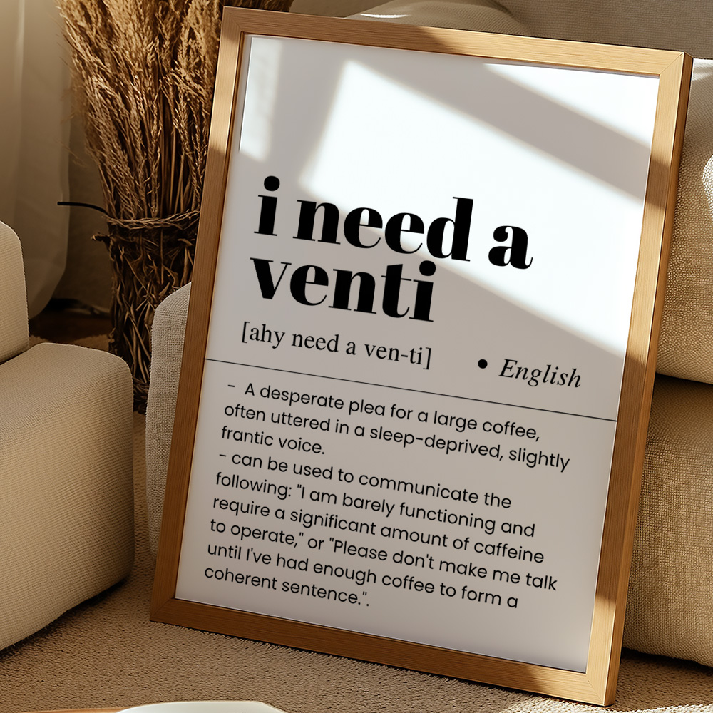 VENTI BAR AND DRINKS DICTIONARY POSTER