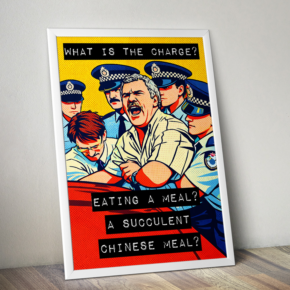 Alternative view of WHAT IS THE CHARGE MAXIMALIST POP ART STYLE POSTER