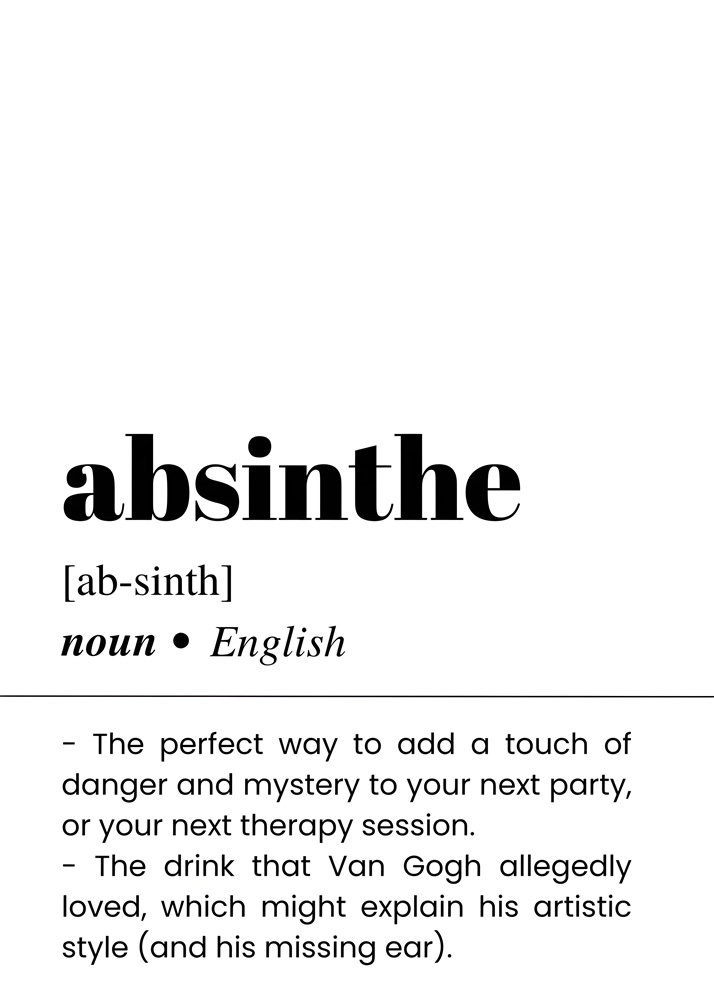 Alternative view of ABSINTHE BAR AND DRINKS DICTIONARY POSTER