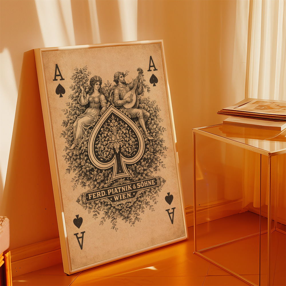 Alternative view of ACE OF SPADES GOTHIC VINTAGE PLAYING CARD POSTER