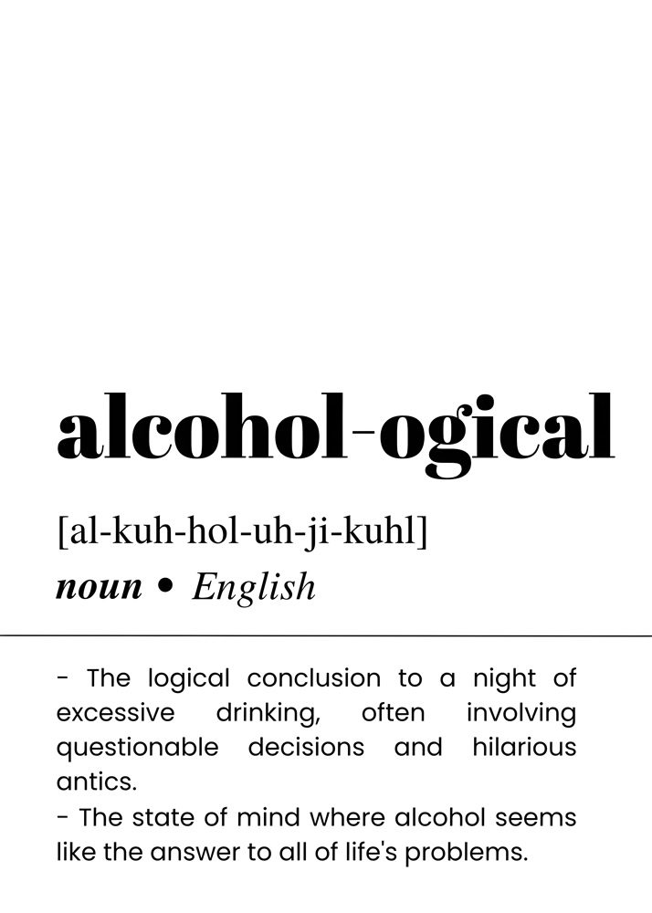 Alternative view of ALCOHOLOGICAL BAR AND DRINKS DICTIONARY POSTER