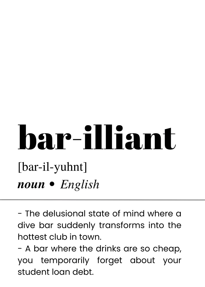 Alternative view of BARILLIANT BAR AND DRINKS DICTIONARY POSTER