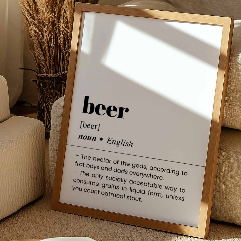 BEER BAR AND DRINKS DICTIONARY POSTER