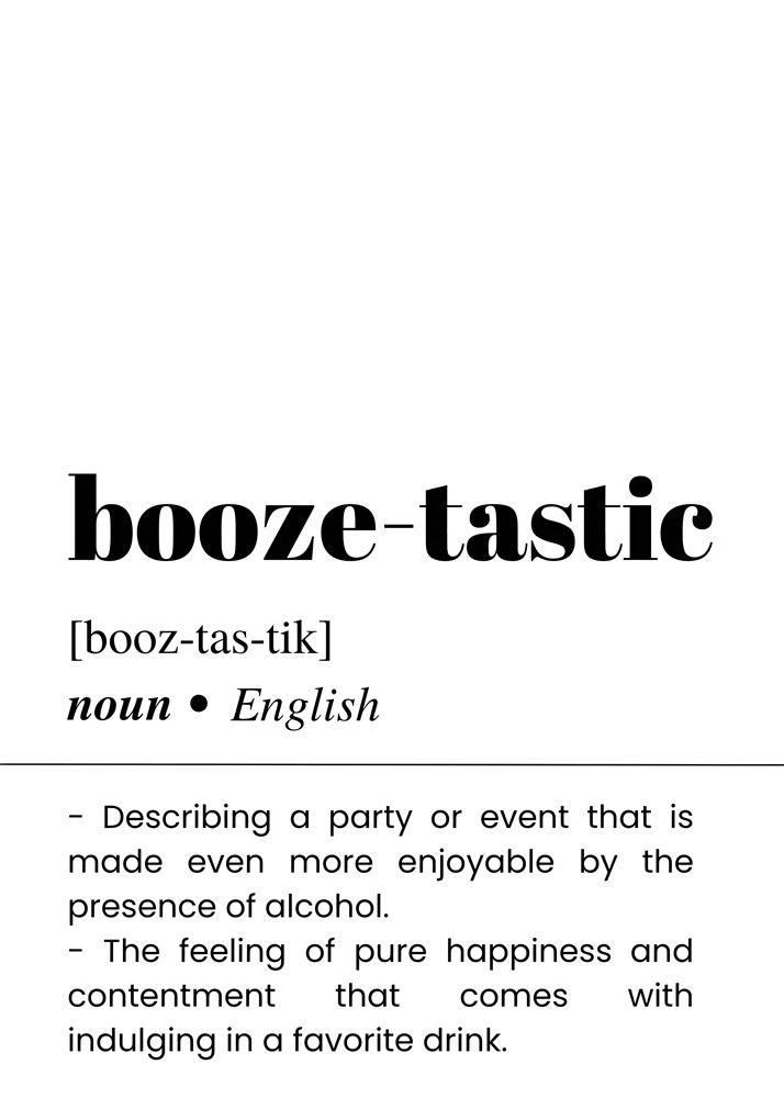 Alternative view of BOOZETASTIC BAR AND DRINKS DICTIONARY POSTER