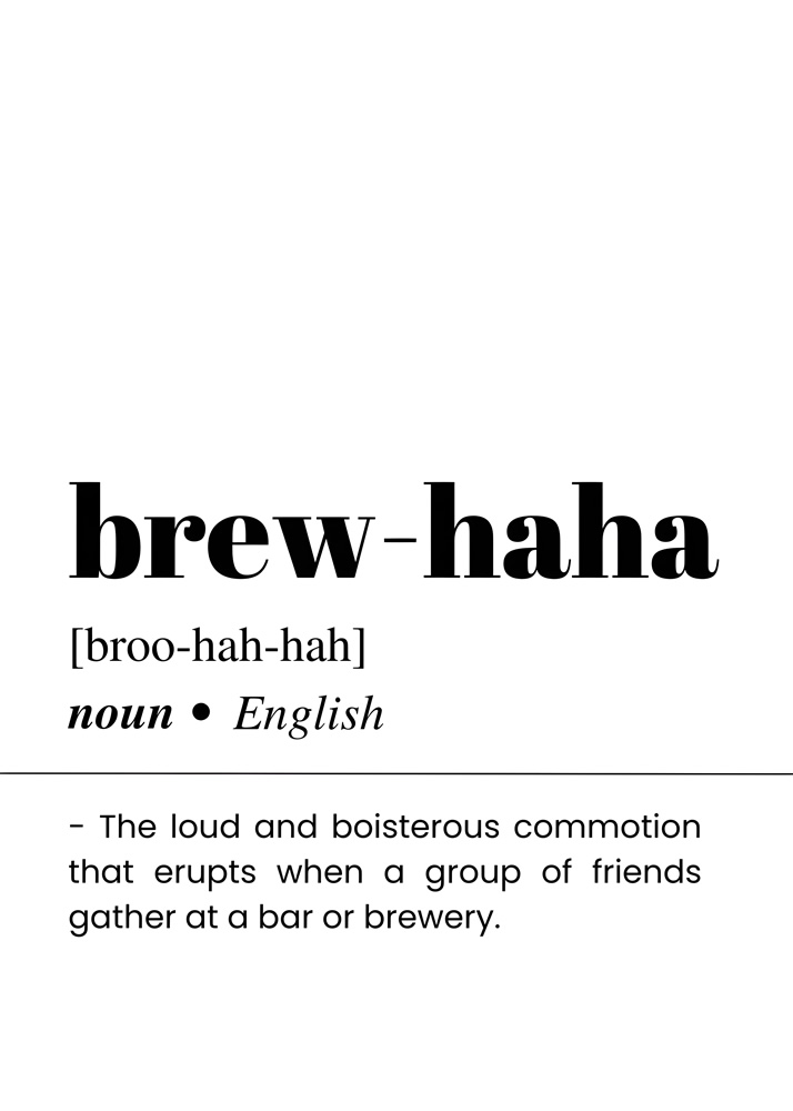 Alternative view of BREW HAHA BAR AND DRINKS DICTIONARY POSTER