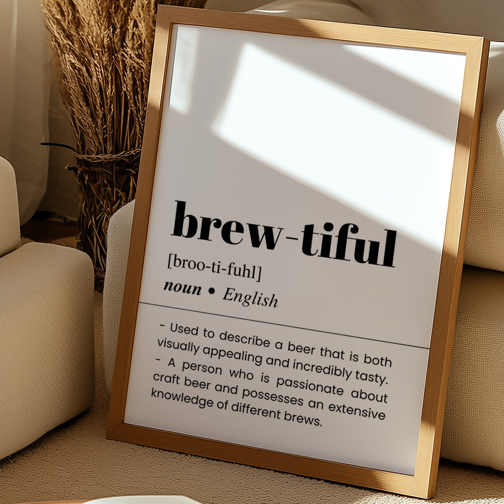 BREWTIFUL BAR AND DRINKS DICTIONARY POSTER