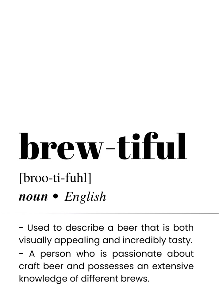 Alternative view of BREWTIFUL BAR AND DRINKS DICTIONARY POSTER