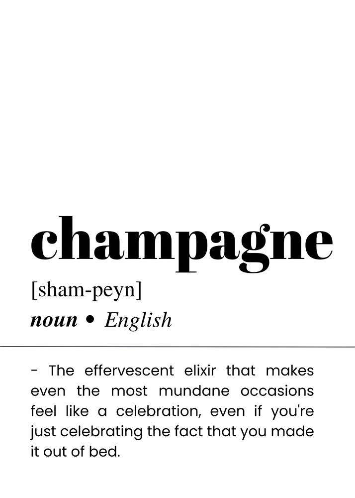 Alternative view of CHAMPAGNE BAR AND DRINKS DICTIONARY POSTER