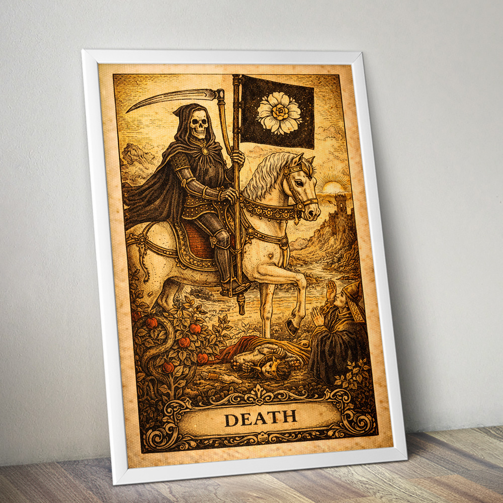 Alternative view of DEATH VINTAGE TAROT CARD POSTER
