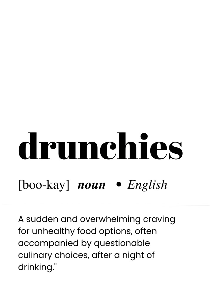 Alternative view of DRUNCHIES BAR AND DRINKS DICTIONARY POSTER