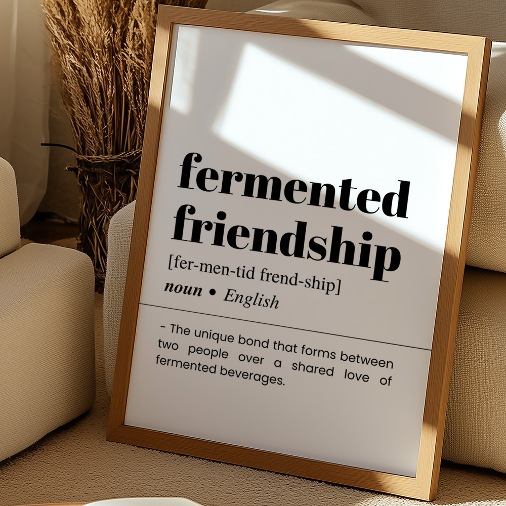FERMENTED FRIENDSHIP BAR AND DRINKS DICTIONARY POSTER