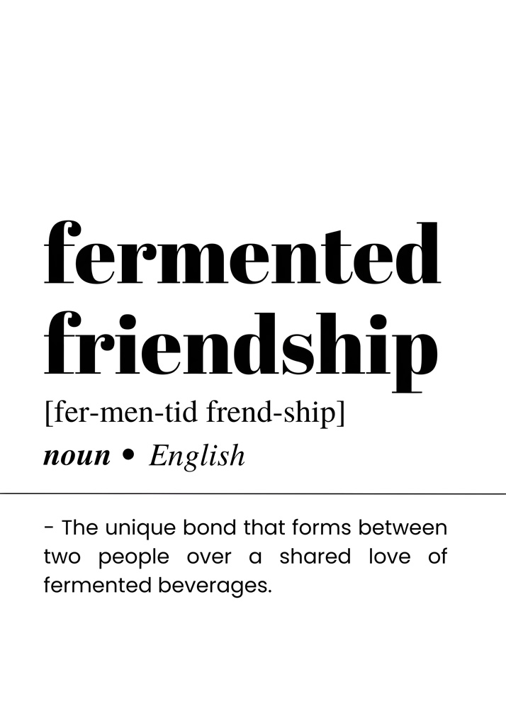 Alternative view of FERMENTED FRIENDSHIP BAR AND DRINKS DICTIONARY POSTER