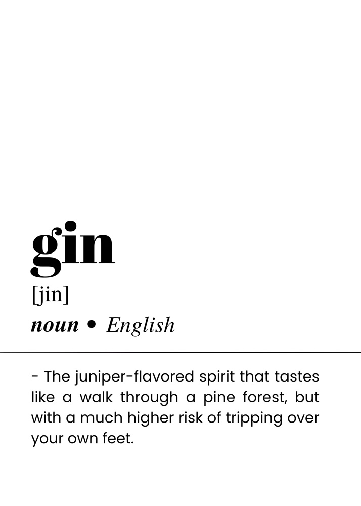 Alternative view of GIN BAR AND DRINKS DICTIONARY POSTER