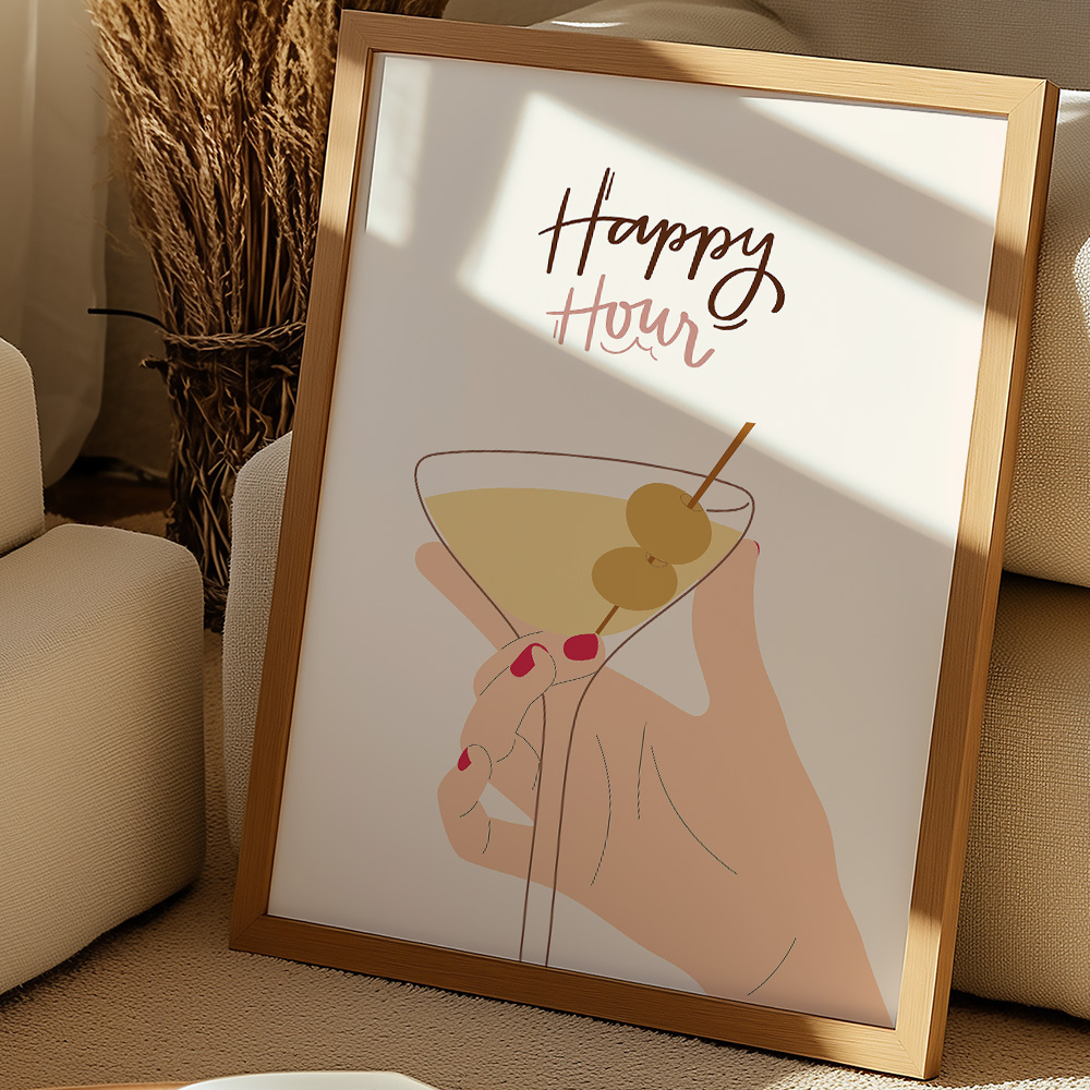HAPPY HOUR BAR AND DRINKS POSTER