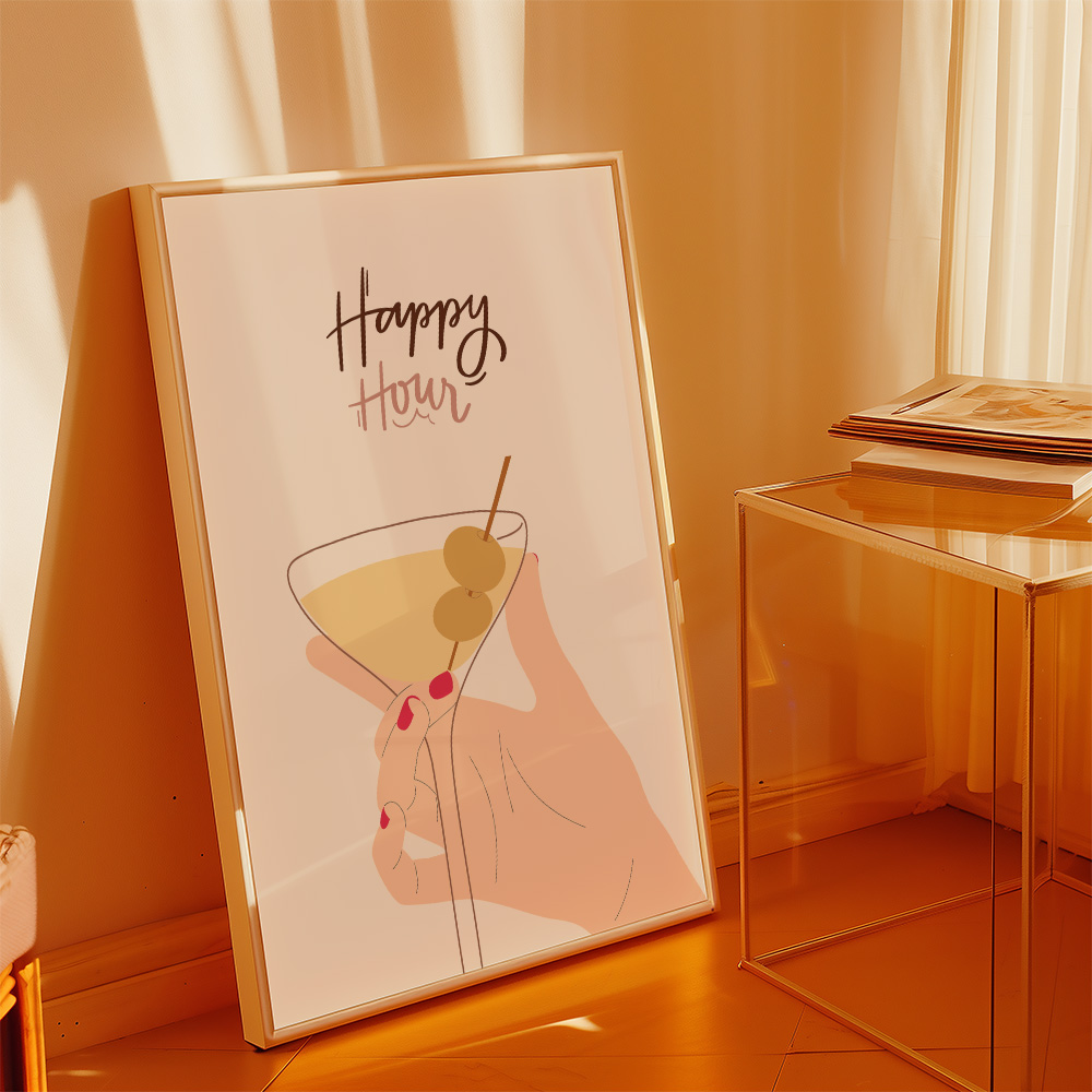 Alternative view of HAPPY HOUR BAR AND DRINKS POSTER