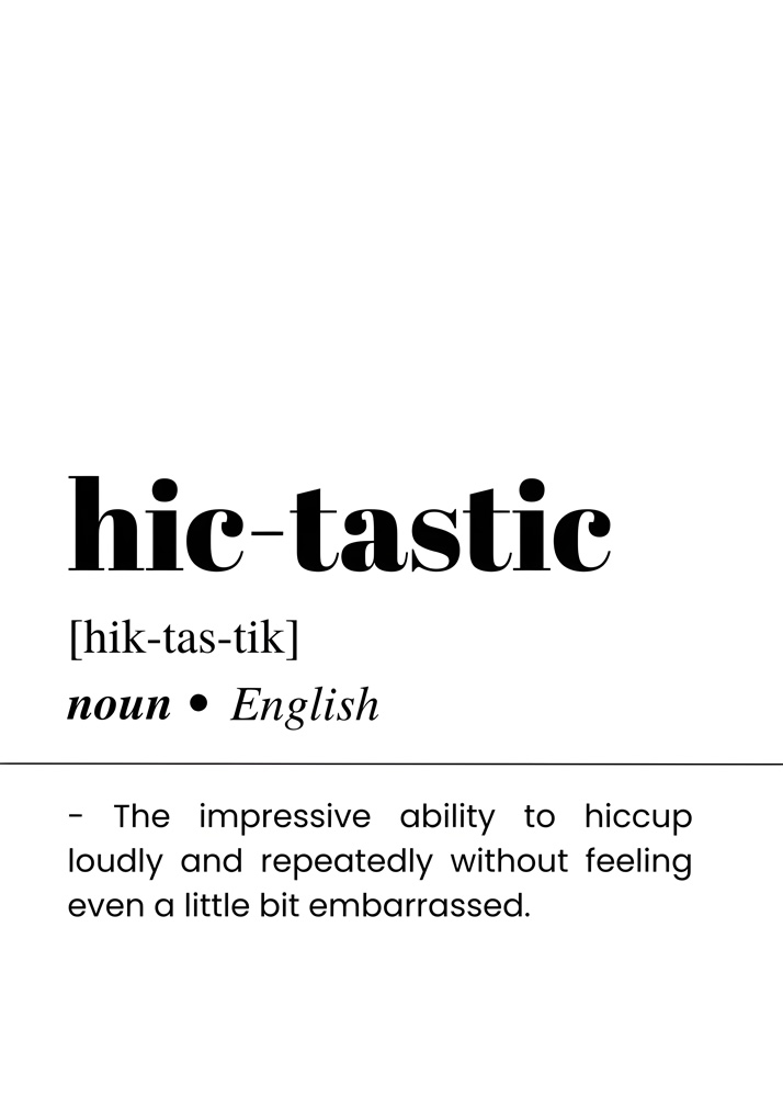 Alternative view of HICTASTIC BAR AND DRINKS DICTIONARY POSTER