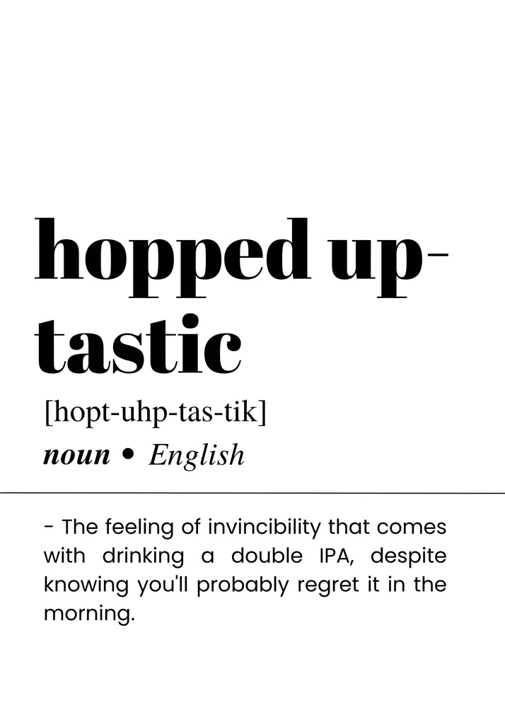Alternative view of HOPPED UP TASTIC BAR AND DRINKS DICTIONARY POSTER