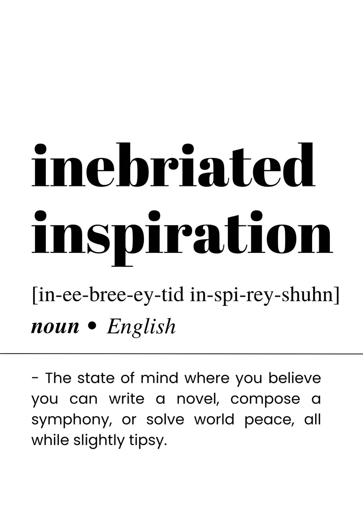 Alternative view of INEBRIATED INSPIRATION BAR AND DRINKS DICTIONARY POSTER