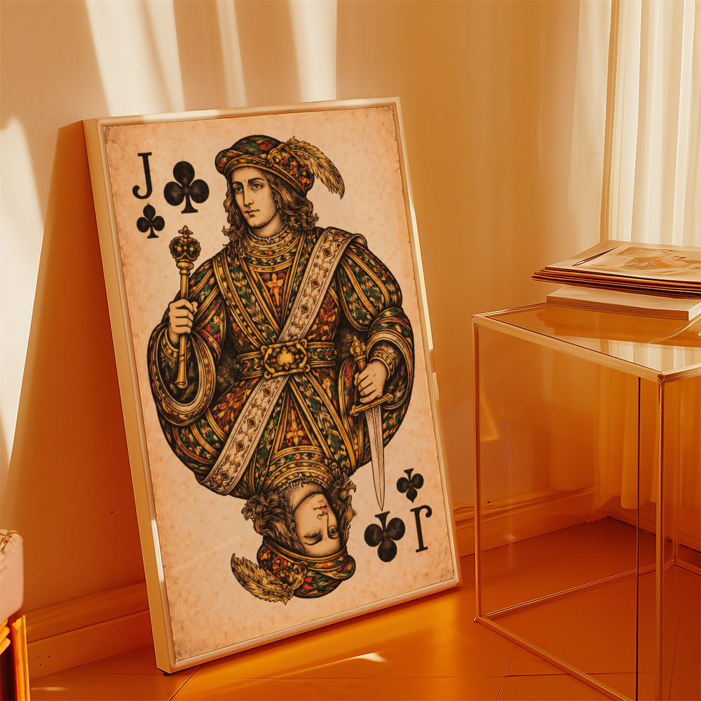 Alternative view of JACK OF CLUBS VINTAGE PLAYING CARD POSTER