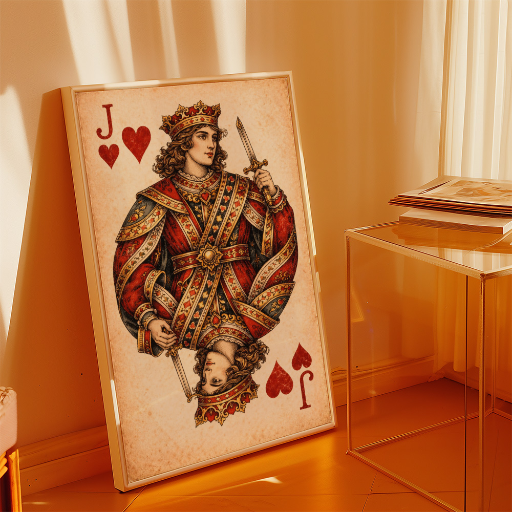 Alternative view of JACK OF HEARTS VINTAGE PLAYING CARD POSTER