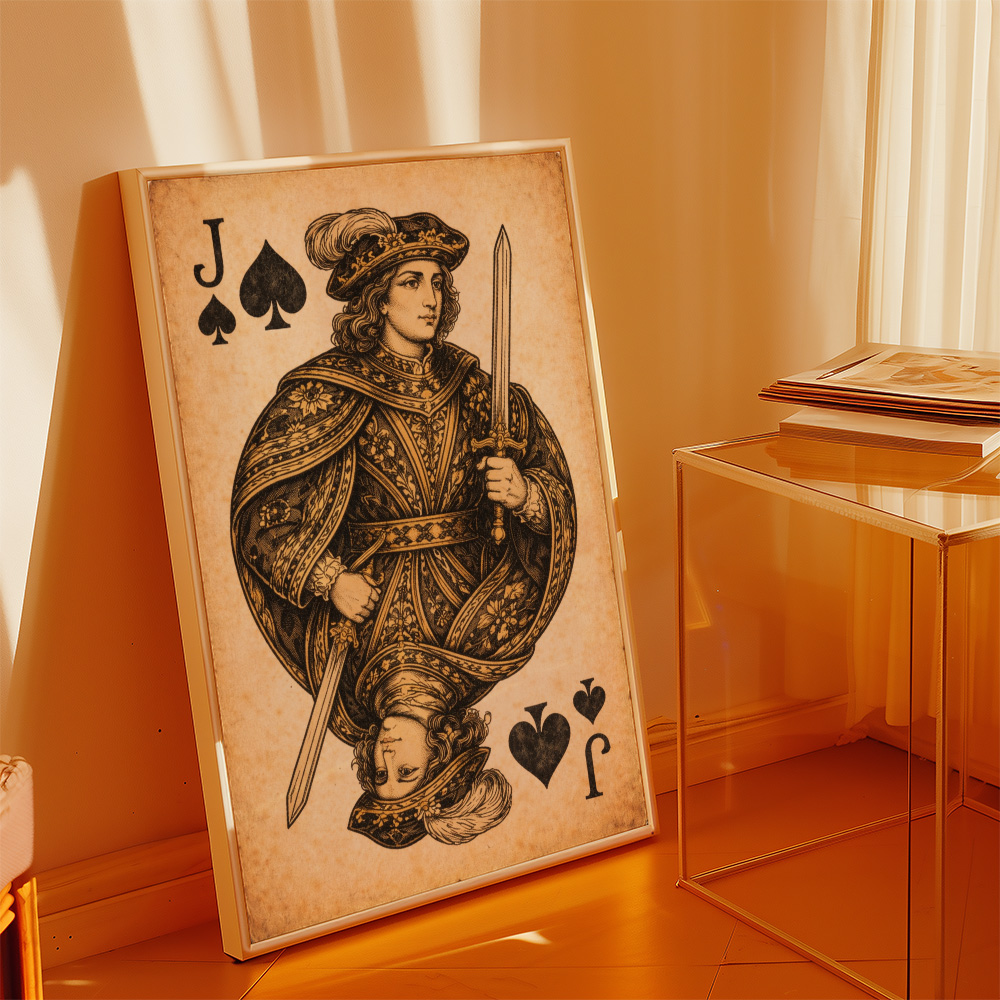 Alternative view of JACK OF SPADES VINTAGE PLAYING CARD POSTER