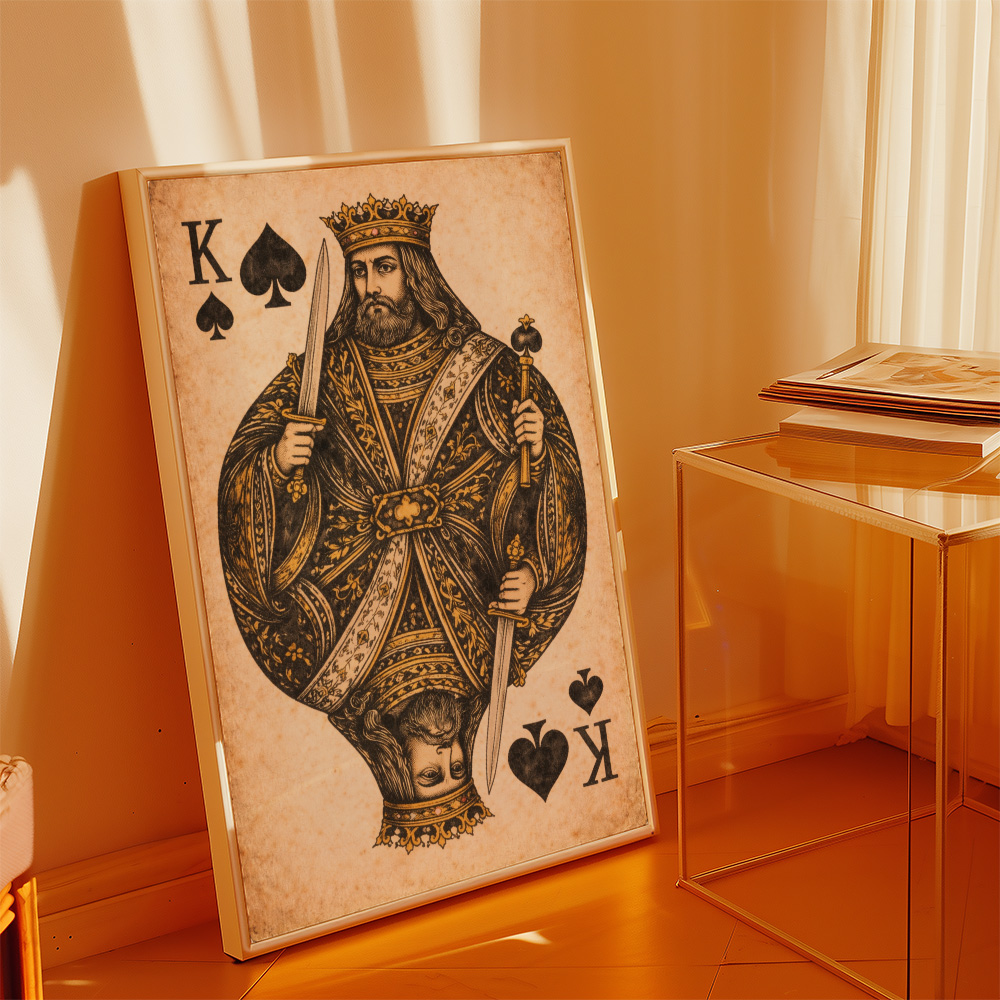 Alternative view of KING OF SPADES VINTAGE PLAYING CARD POSTER