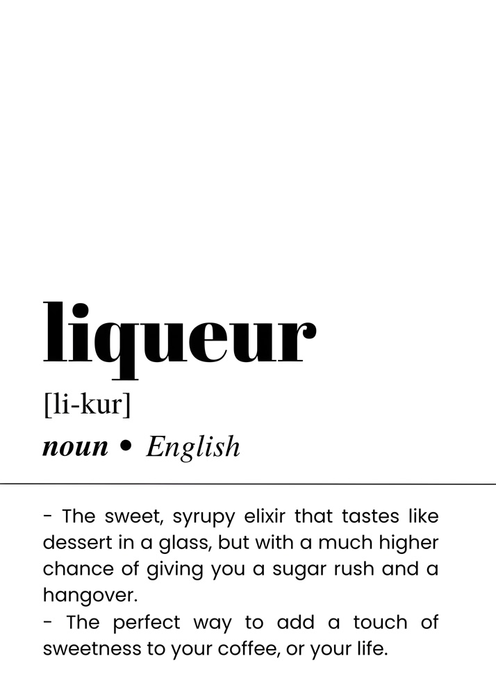 Alternative view of LIQUEUR BAR AND DRINKS DICTIONARY POSTER