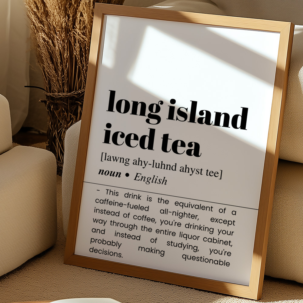 LONG ISLAND ICED TEA II BAR AND DRINKS DICTIONARY POSTER