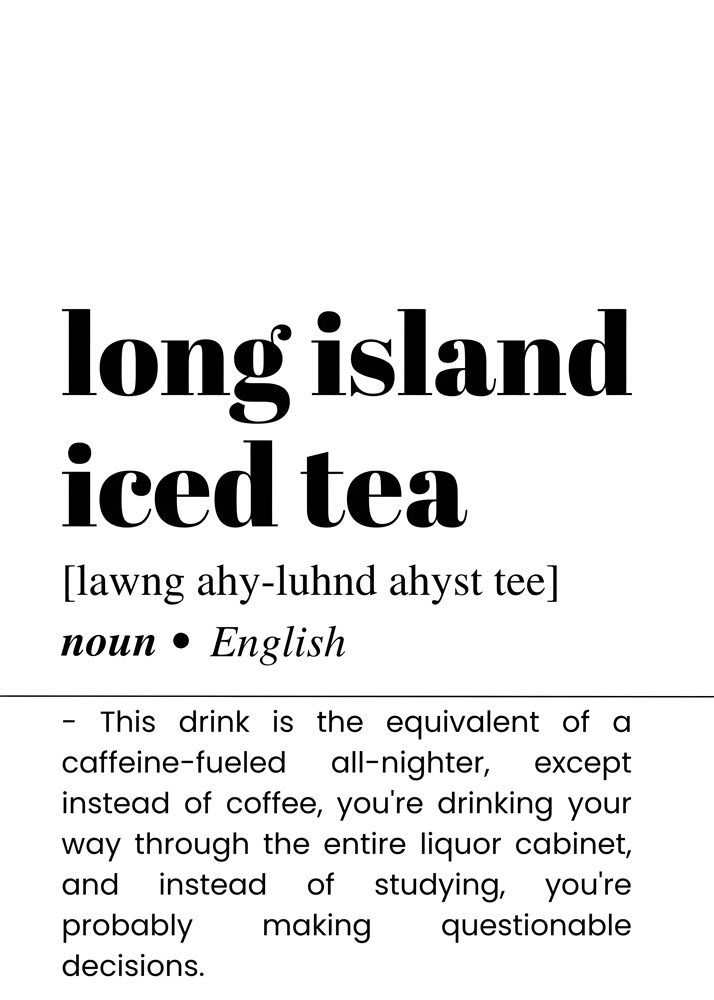 Alternative view of LONG ISLAND ICED TEA II BAR AND DRINKS DICTIONARY POSTER