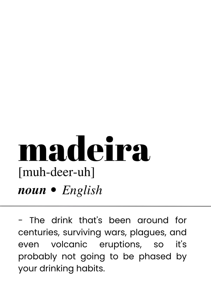 Alternative view of MADEIRA BAR AND DRINKS DICTIONARY POSTER