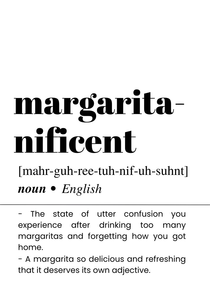 Alternative view of MARGARITA NIFICENT BAR AND DRINKS DICTIONARY POSTER