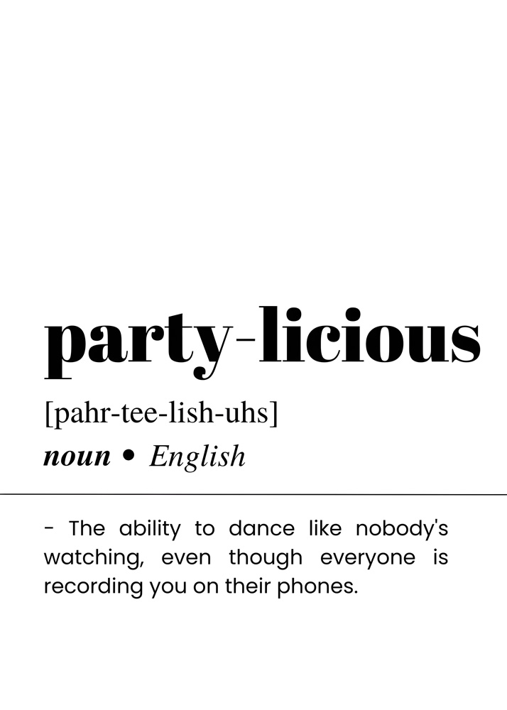 Alternative view of PARTYLICIOUS BAR AND DRINKS DICTIONARY POSTER