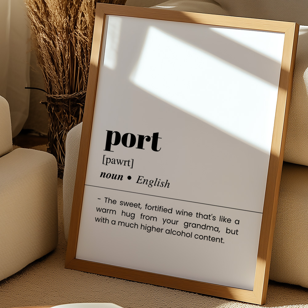 PORT BAR AND DRINKS DICTIONARY POSTER