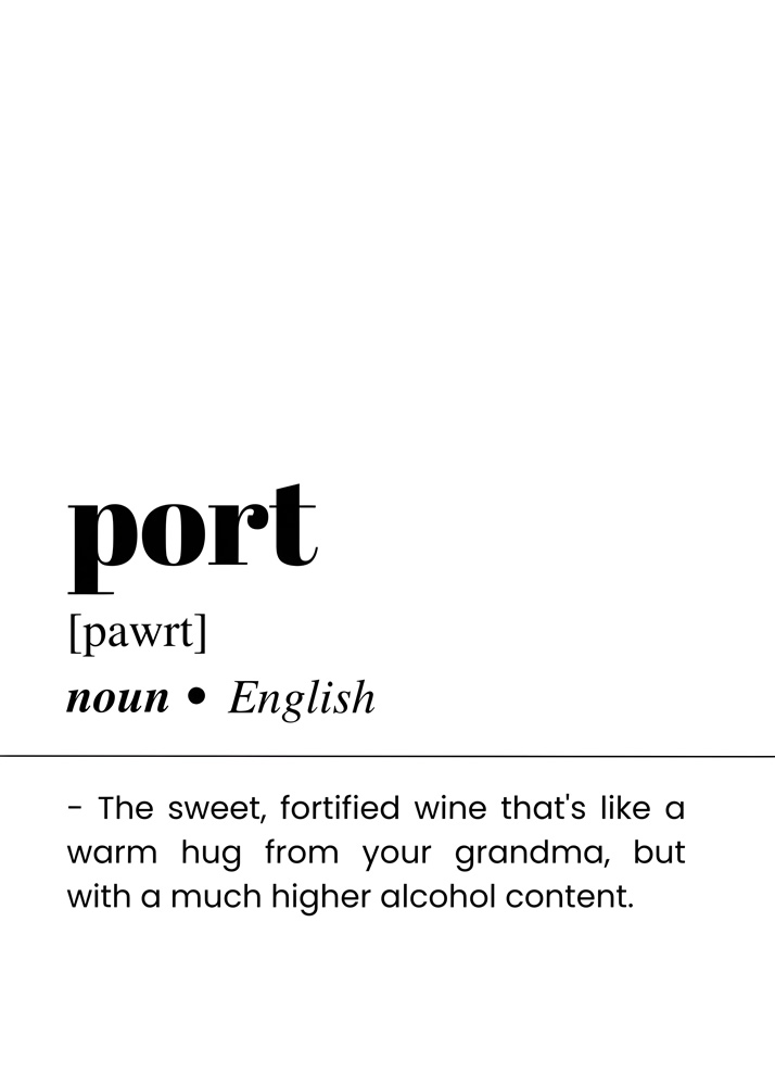 Alternative view of PORT BAR AND DRINKS DICTIONARY POSTER