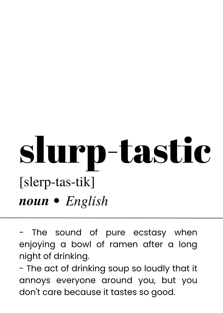 Alternative view of SLURP TASTIC BAR AND DRINKS DICTIONARY POSTER