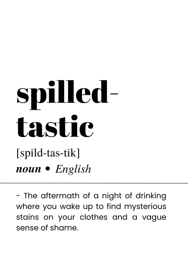 Alternative view of SPILLED-TASTIC BAR AND DRINKS DICTIONARY POSTER