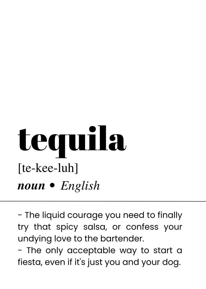 Alternative view of TEQUILA BAR AND DRINKS DICTIONARY POSTER