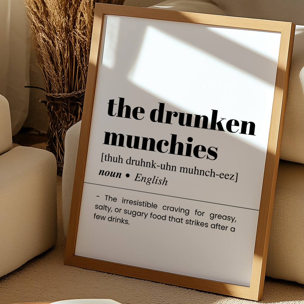 THE DRUNKEN MUNCHIES BAR AND DRINKS DICTIONARY POSTER