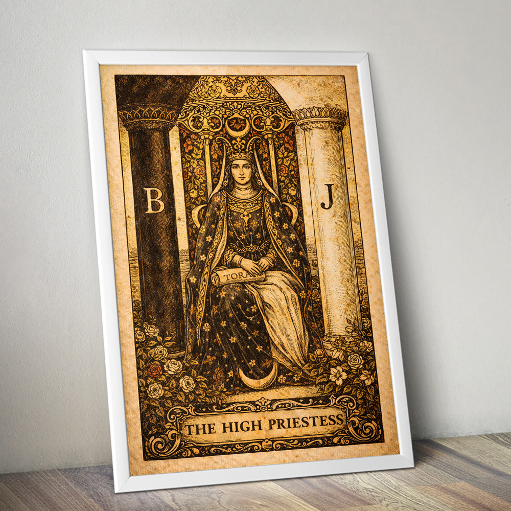 Alternative view of THE HIGH PRIESTESS VINTAGE TAROT CARD POSTER