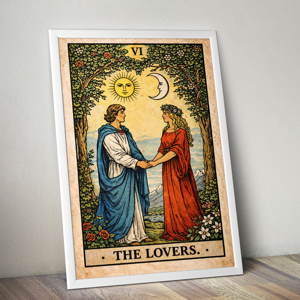 Alternative view of THE LOVERS TAROT CARD POSTER