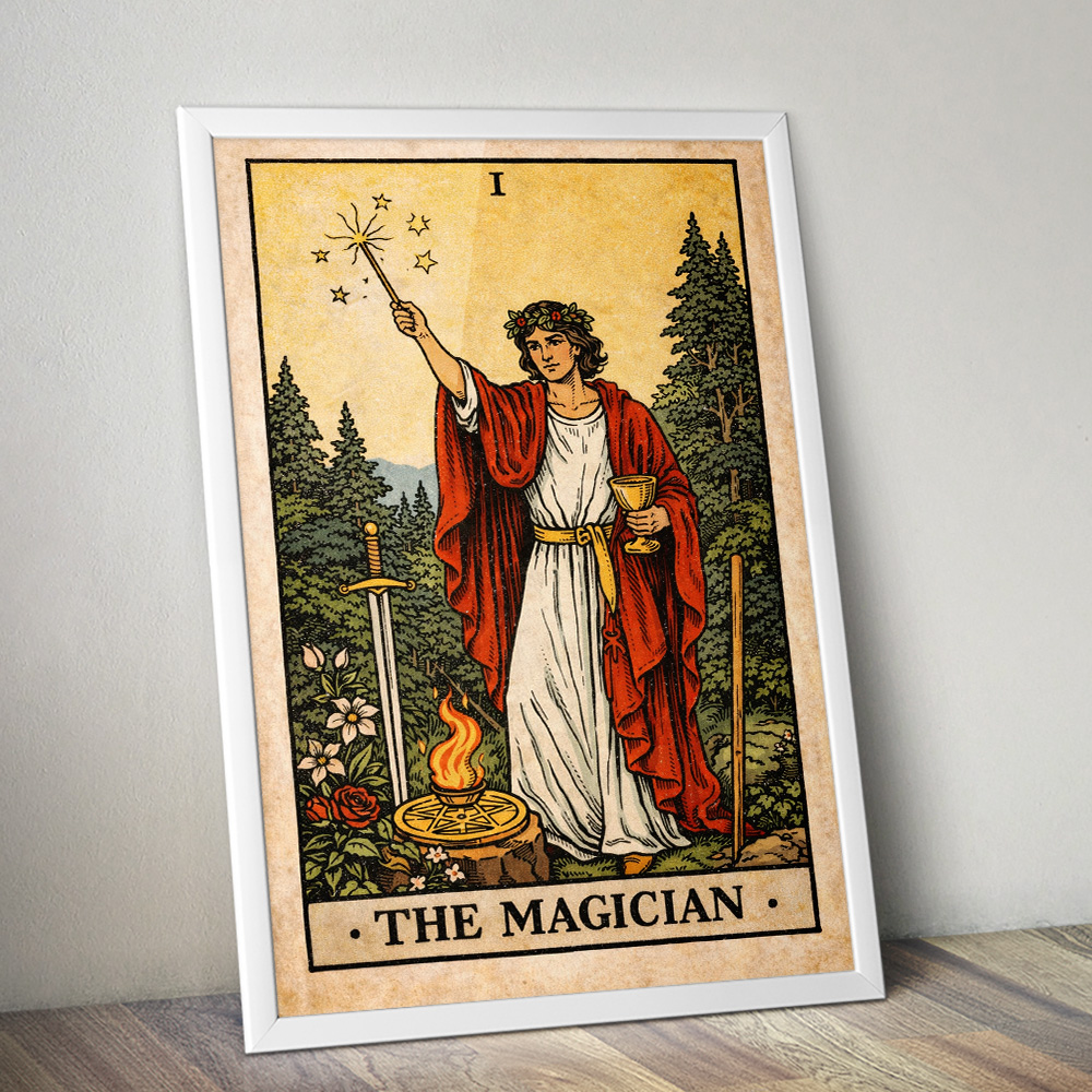 Alternative view of THE MAGICIAN TAROT CARD POSTER