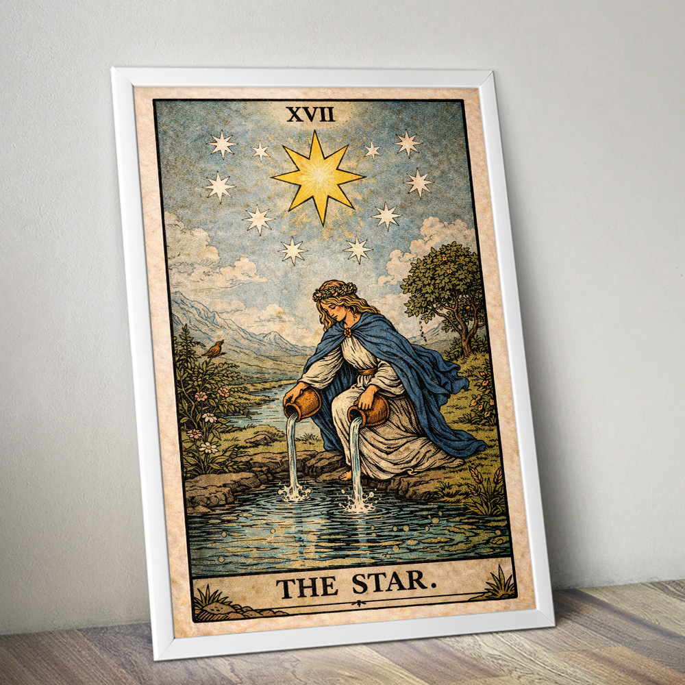 Alternative view of THE STAR TAROT CARD POSTER